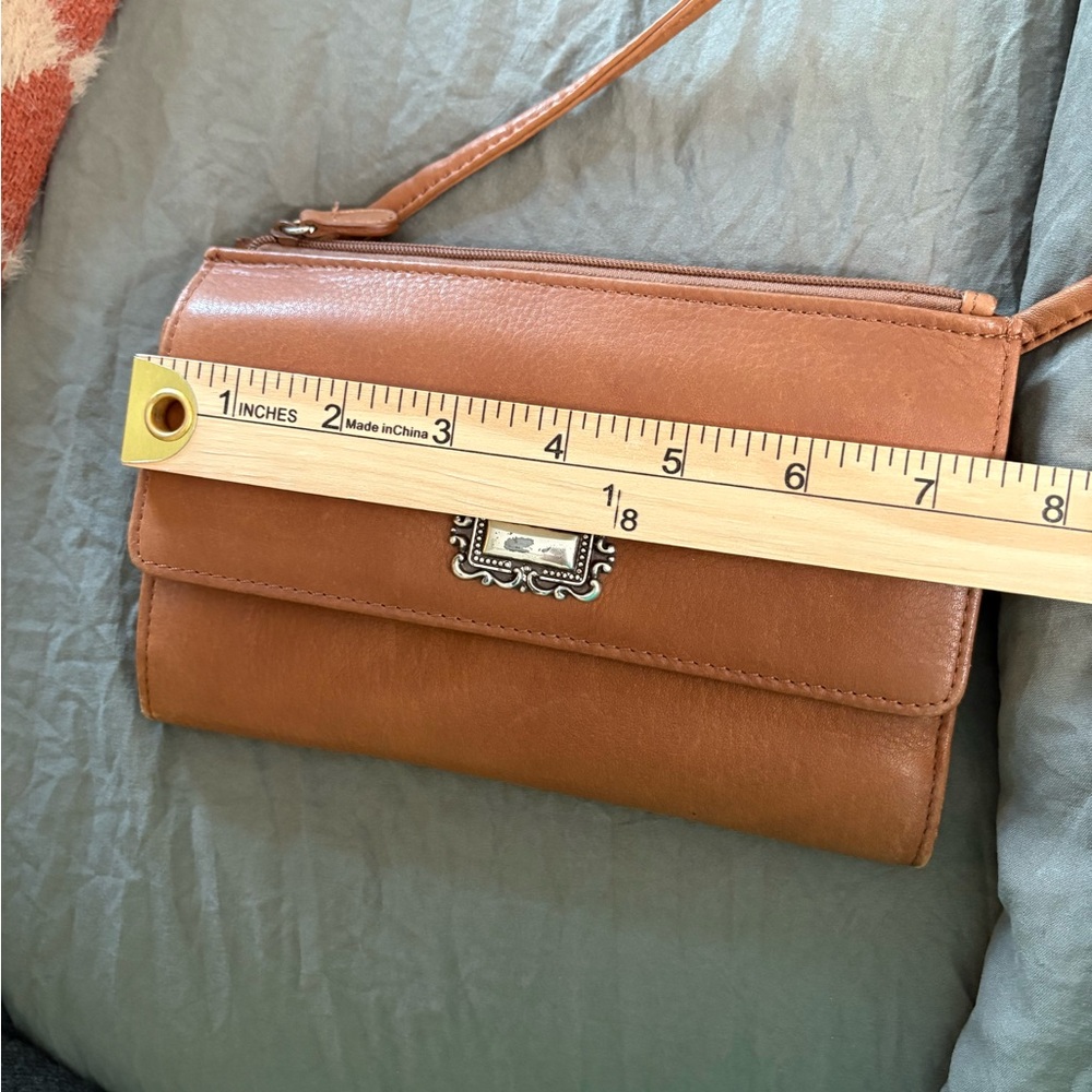Fossil Brown Leather Crossbody/Belt Bag. Size 4.5”x 7.5” - Picture 14 of 15